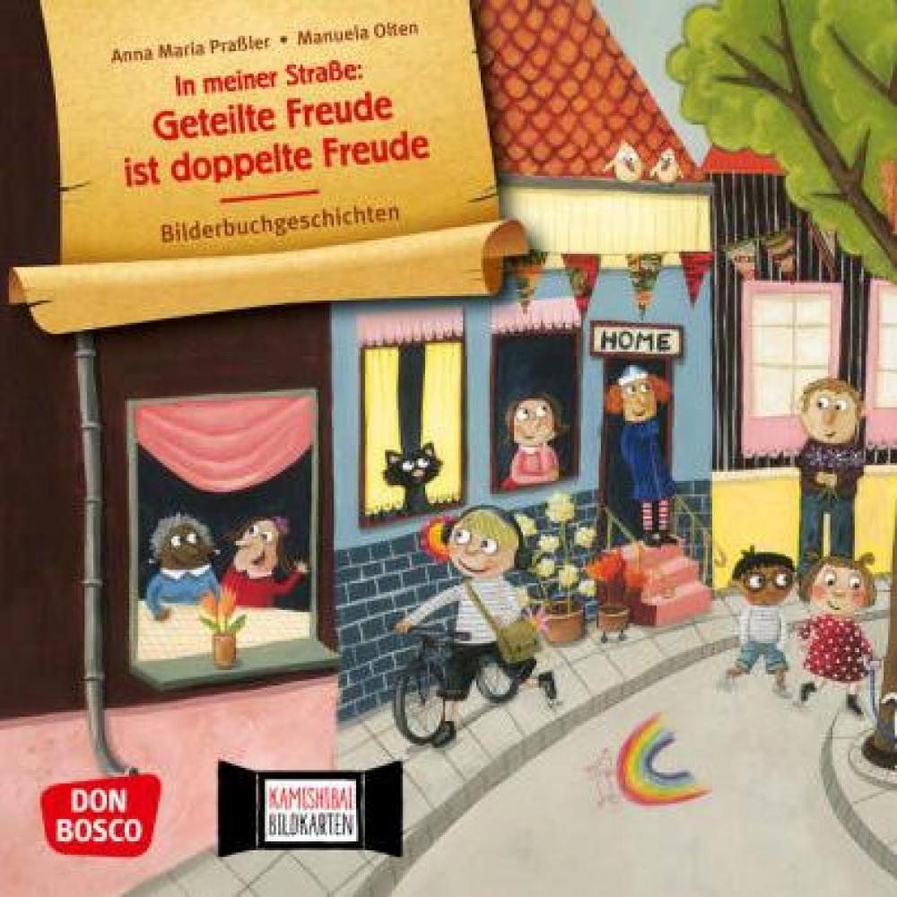 Bild zur Veranstaltung - Kamishibai Erzähltheater - In meiner Straße: Geteilte Freude ist doppelte Freude von Anna Maria Praßler und Manuela Olten