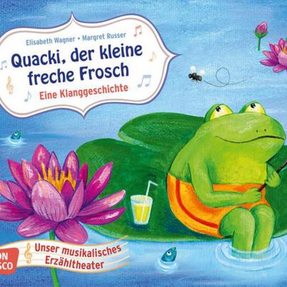 Bild zur Veranstaltung - Kamishibai Erzähltheater - Quacki, der kleine freche Frosch von Elisabeth Wagner