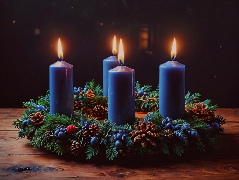 Gemeinsam in die Adventszeit bei Adventskranzbinden und Gedichten in der Heidelbeere