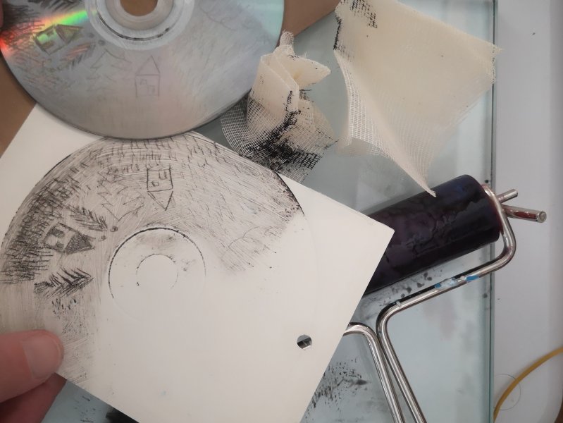 D wie Druckwerkstatt: Tiefdruck mit CDs